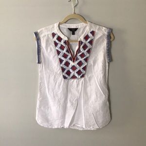J. CREW Embroidered Blouse
